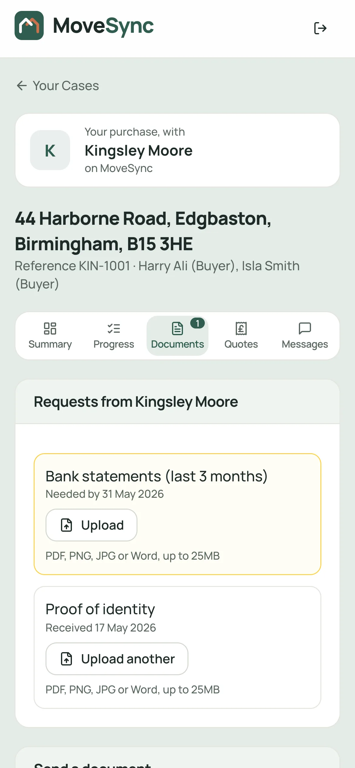 Documents and requests in Connect